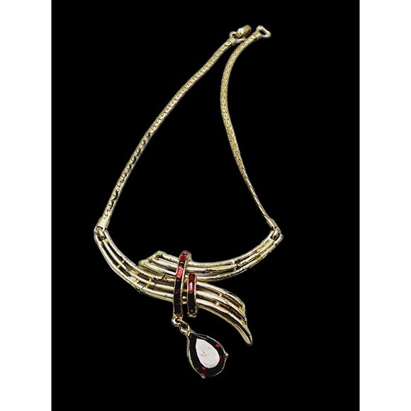 Vintage Signed Coro Teardrop Necklace (A767) - Picture 1 of 7